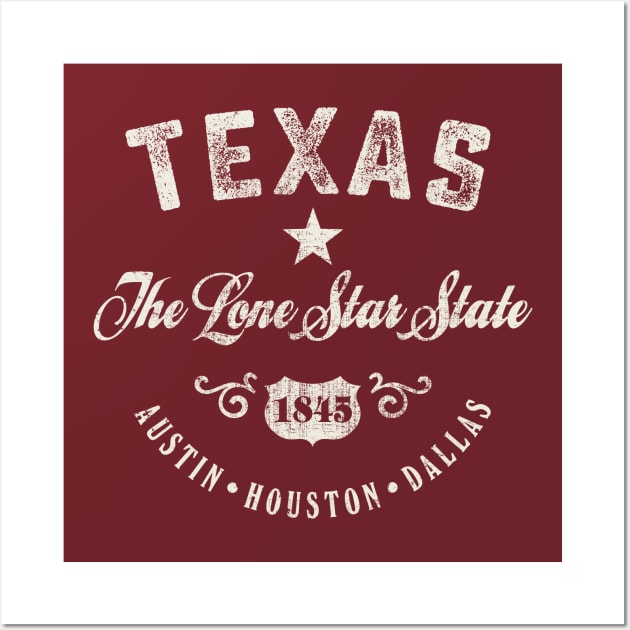 Texas The Lone Star State Wall Art by Designkix